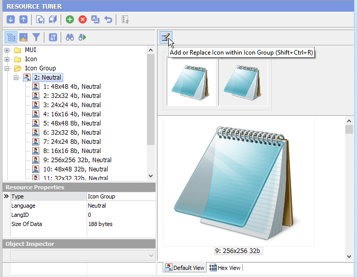 Resource Viewer — Icon View Icon View